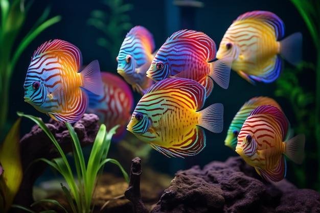 como decorar um aquário para peixes tropicais