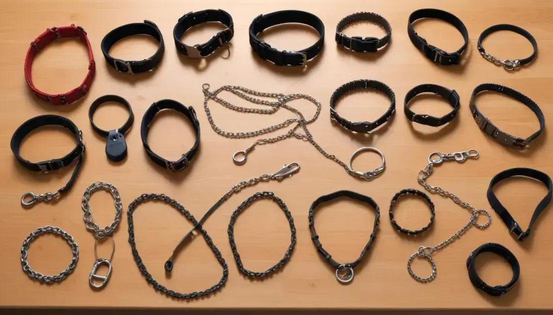 Principais tipos de coleiras de treinamento Principais tipos de coleiras de treinamento