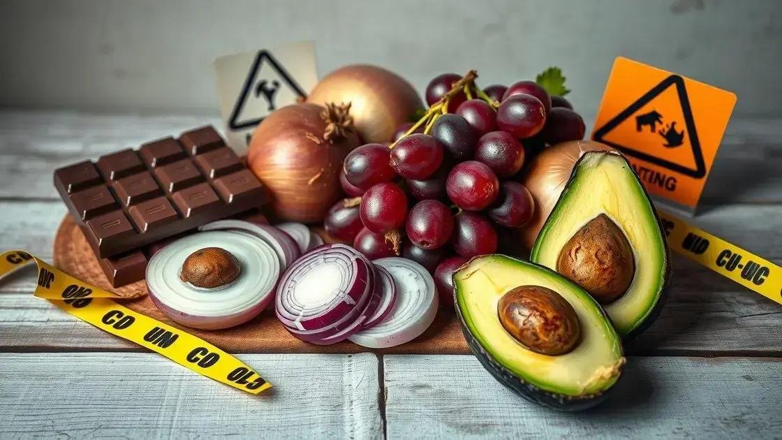 Alimentos proibidos para filhotes