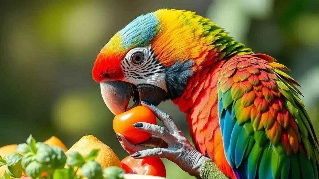 Melhores alimentos para papagaios: cuidador experiente compartilha dicas valiosas