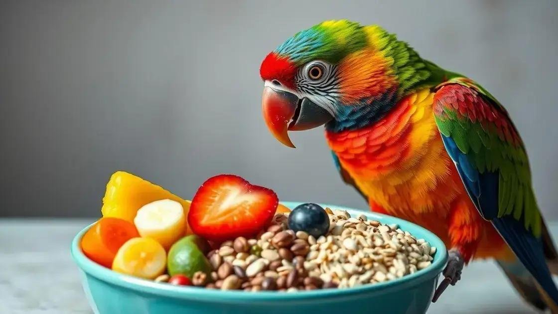 Erros comuns na alimentação de papagaios