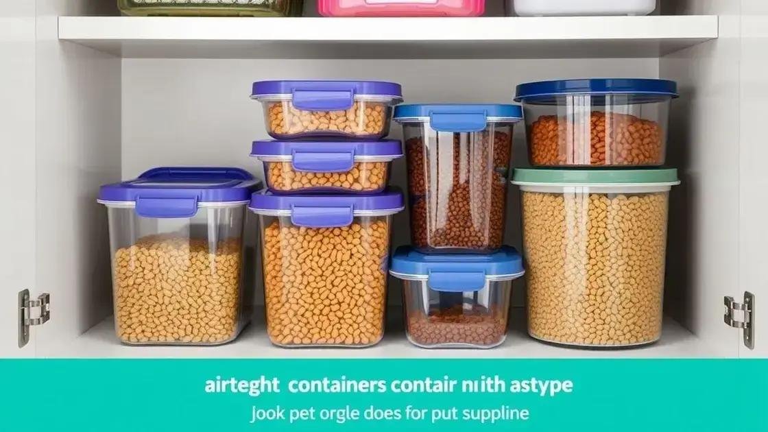 Melhores práticas para acondicionamento da ração