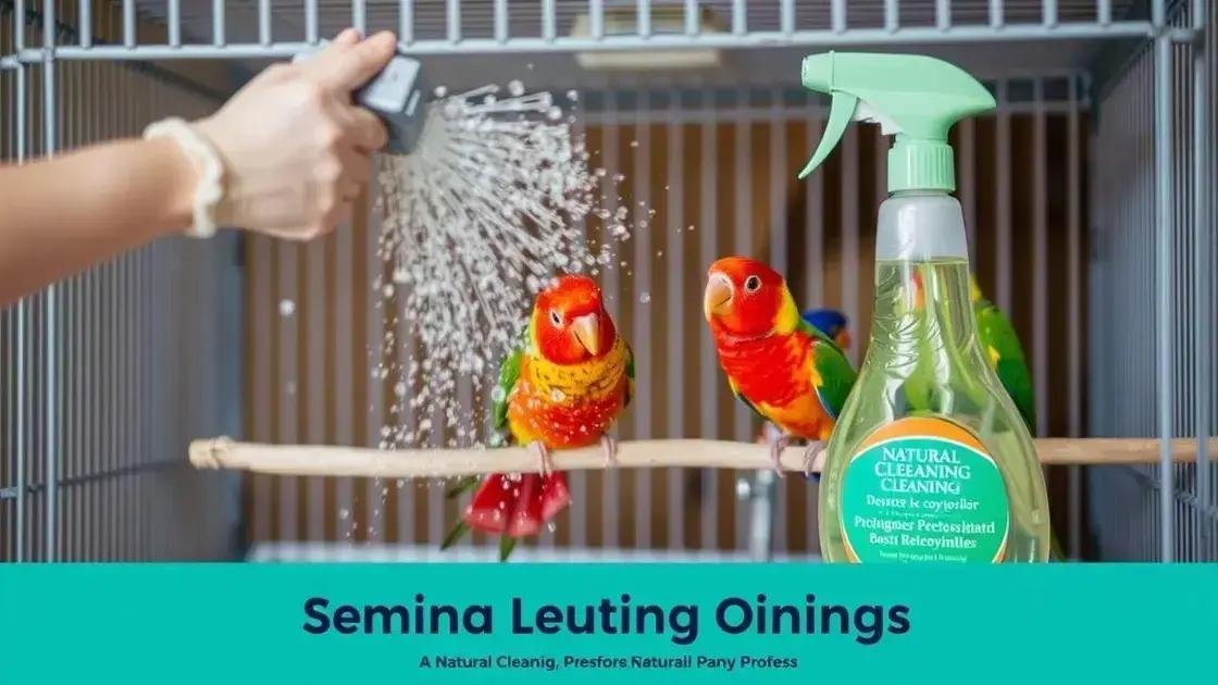 Limpeza do ambiente dos pássaros