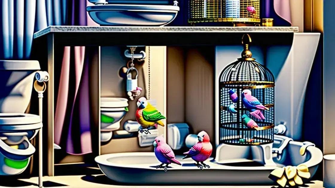 Higiene das toaletes e gaiolas