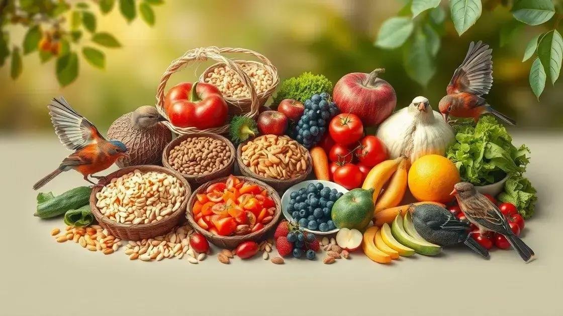 Os melhores alimentos para aves