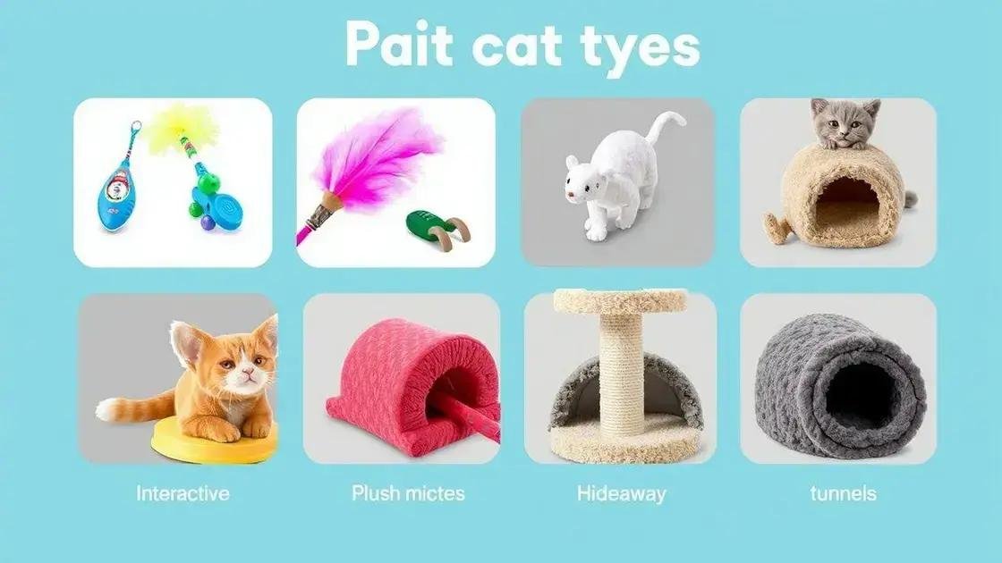Tipos de brinquedos ideais para gatos