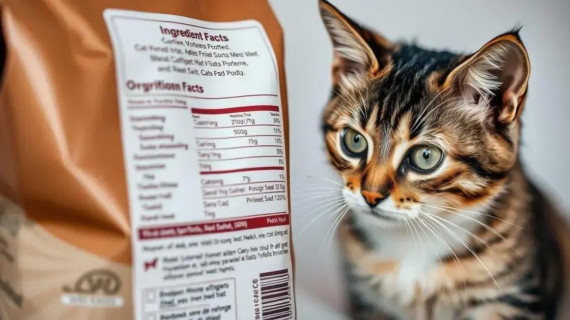 Como ler rótulos de ração de gatos