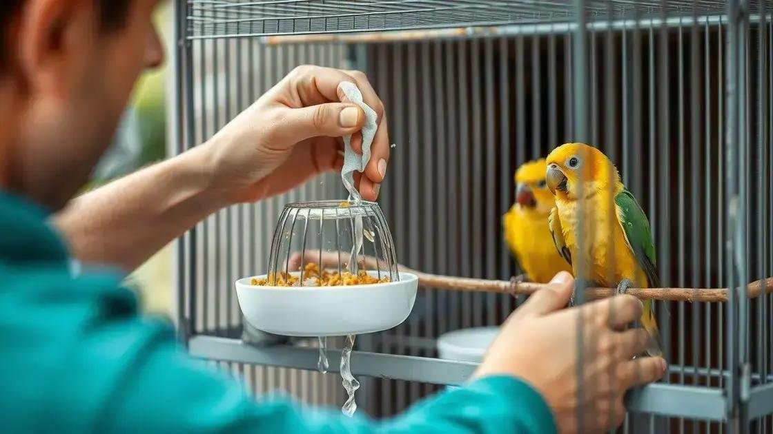 Hábitos diários para garantir a limpeza das aves