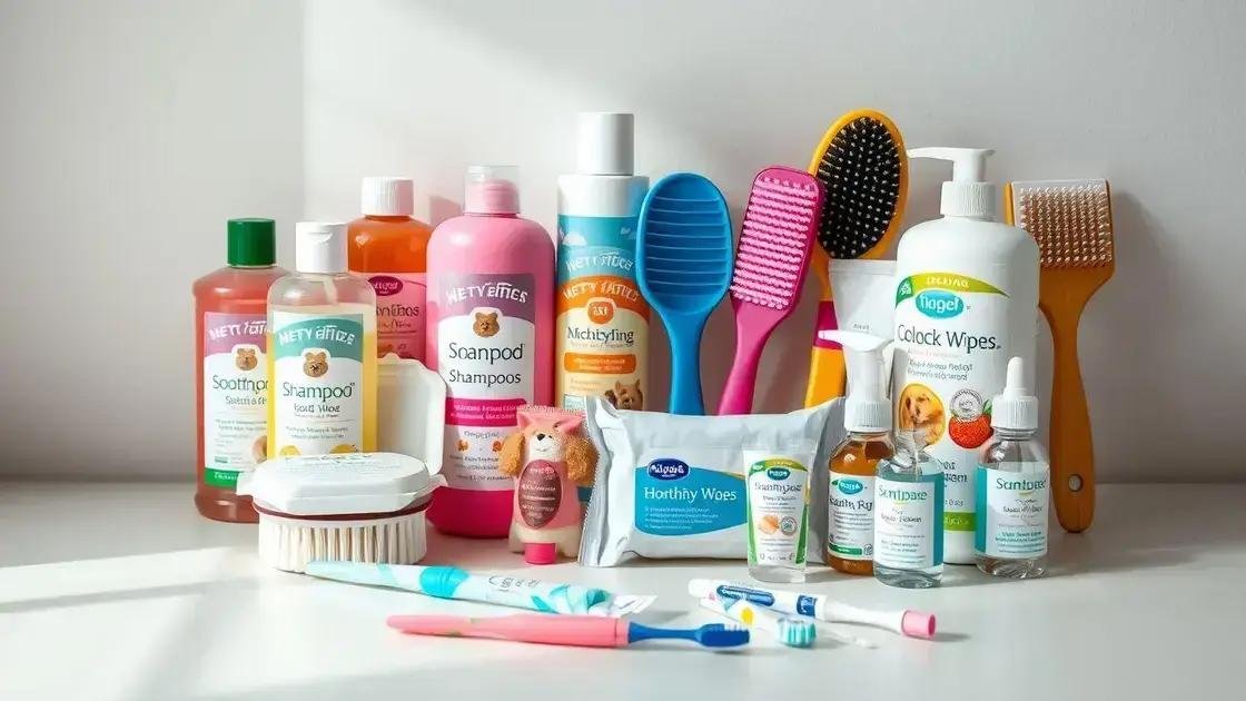 Tipos de produtos de higiene para pets