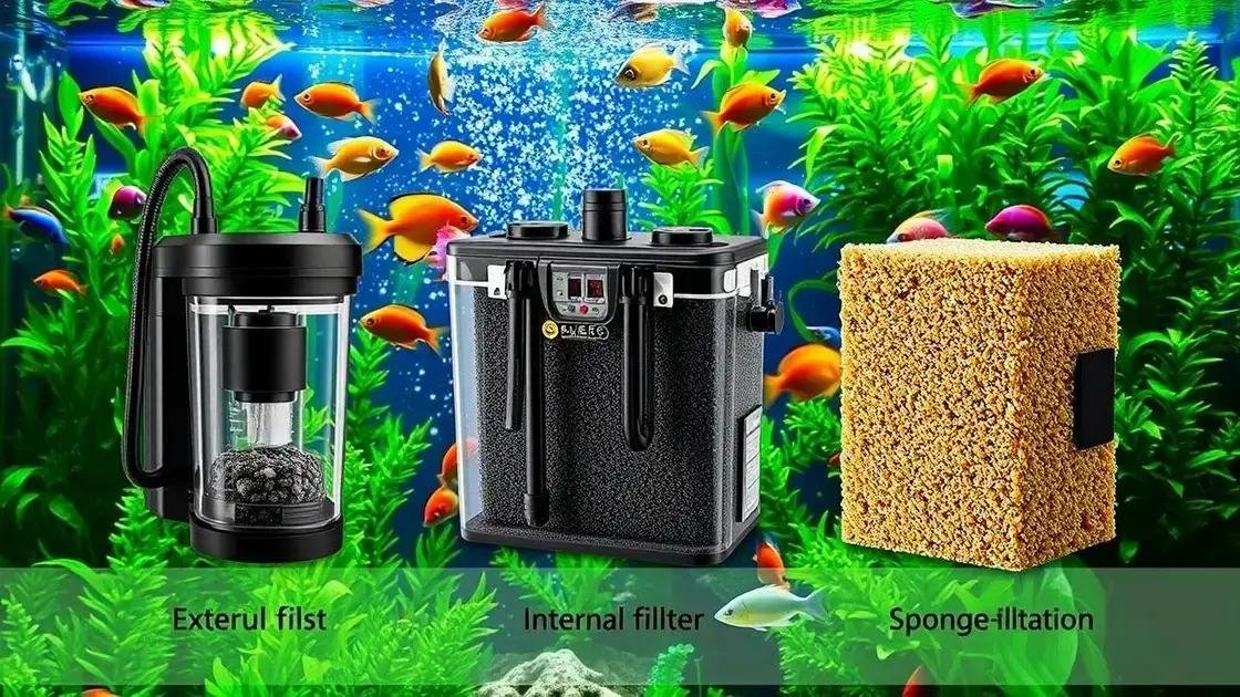 Tipos de filtros disponíveis para aquários