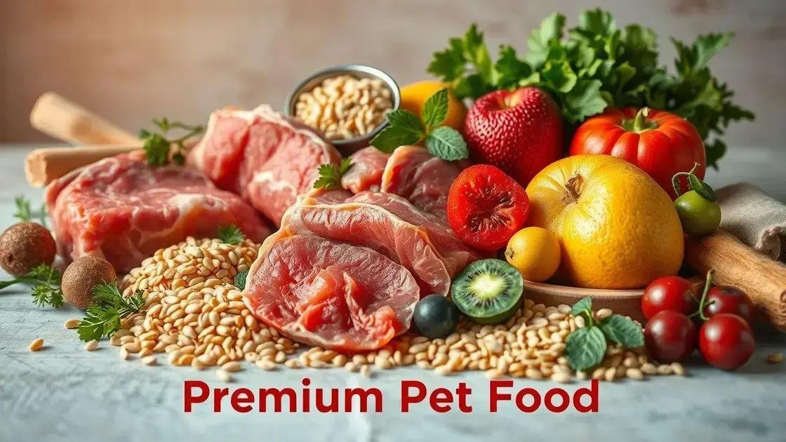 Principais ingredientes das rações premium