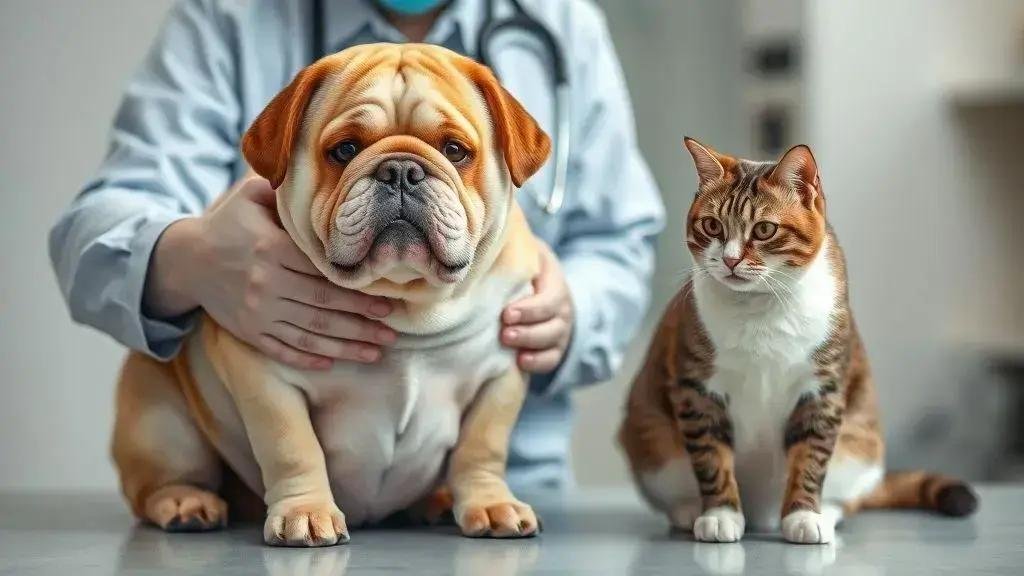 Sinais de gordura excessiva em felinos e caninos