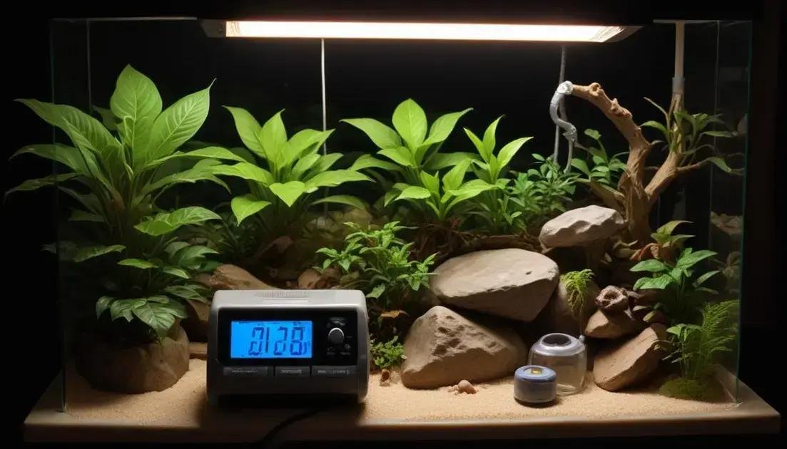 Iluminação e aquecimento: lâmpadas, termostatos e posicionamento